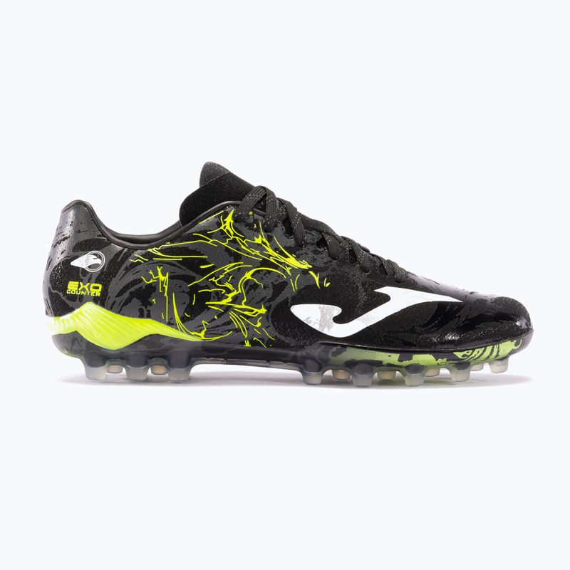 Scarpe da calcio Supercopa AG da uomo nero/limone fluor 8