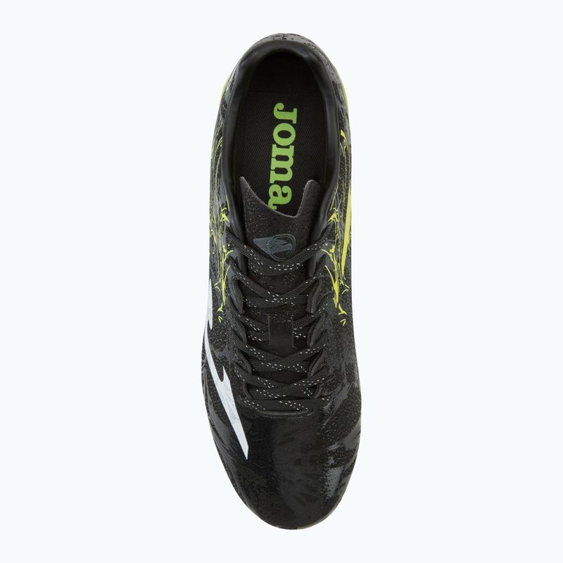 Scarpe da calcio Supercopa AG da uomo nero/limone fluor 5