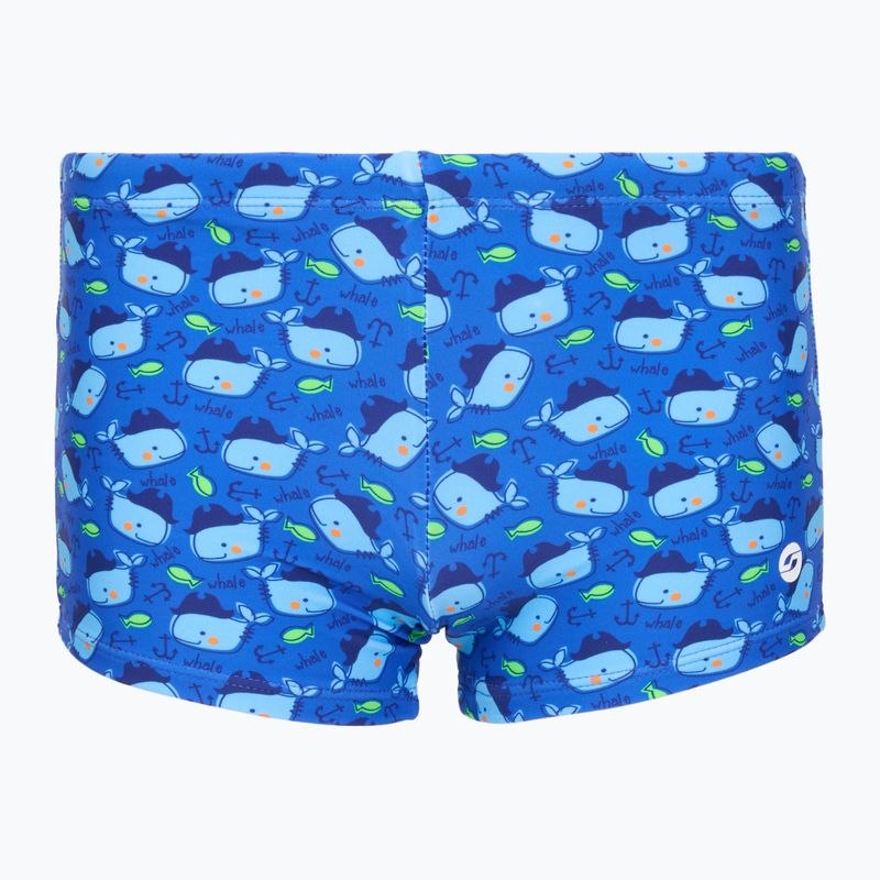 Boxer da bagno per bambini RAS Whale Trunks denim blue