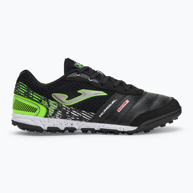Scarpe da calcio Joma Mundial TF da uomo, nero/verde 2