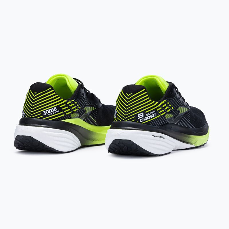 Scarpe da corsa Joma Super Cross da uomo nero/limone 3