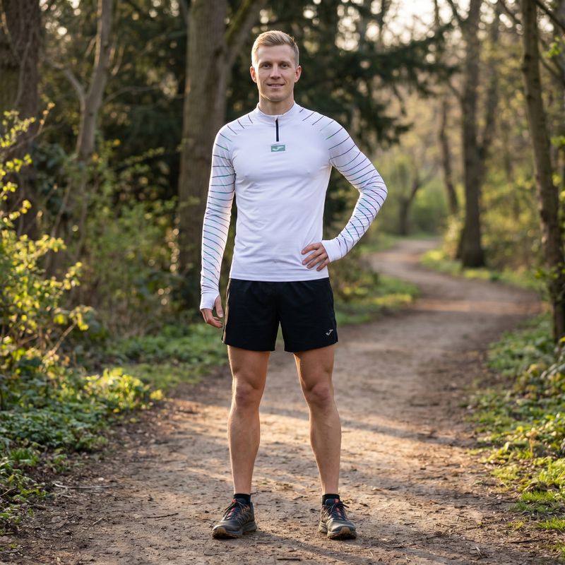 Joma R-Night running a manica lunga da uomo, bianco 9