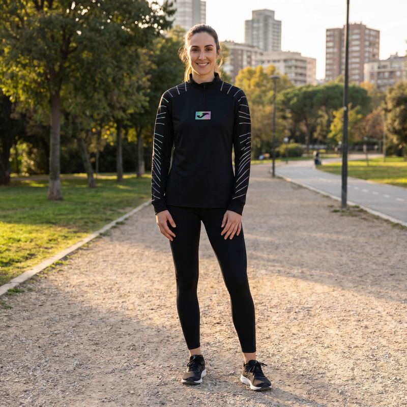 Felpa da running Joma R-Night donna, nero 12