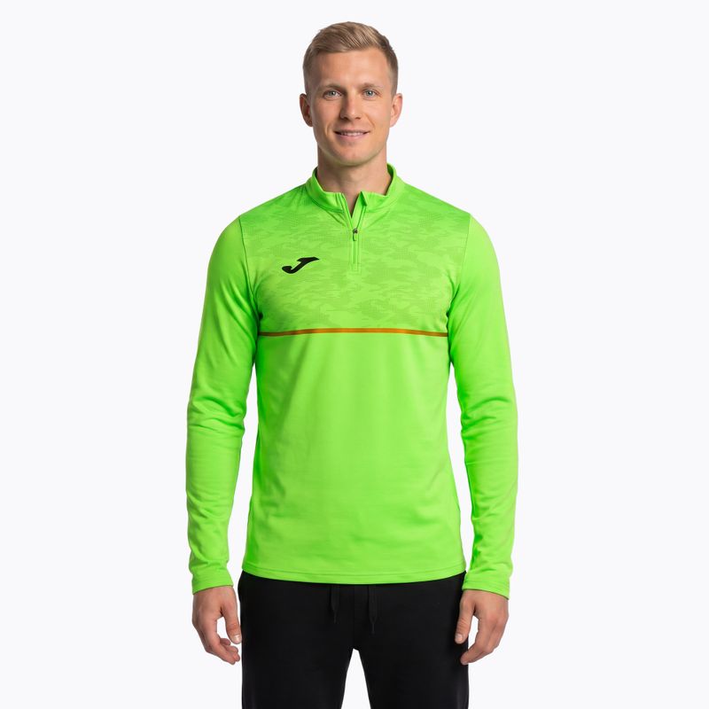 Felpa da corsa Joma Record III fluor verde uomo