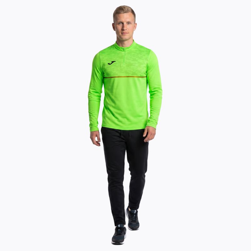 Felpa da corsa Joma Record III fluor verde uomo 2