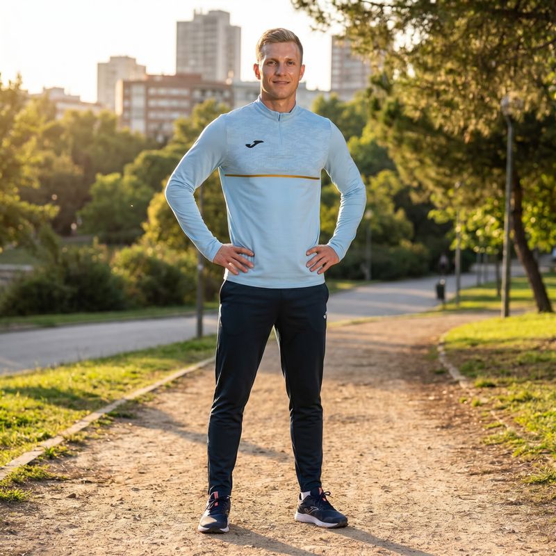 Felpa da running Joma Record III da uomo, blu chiaro 6