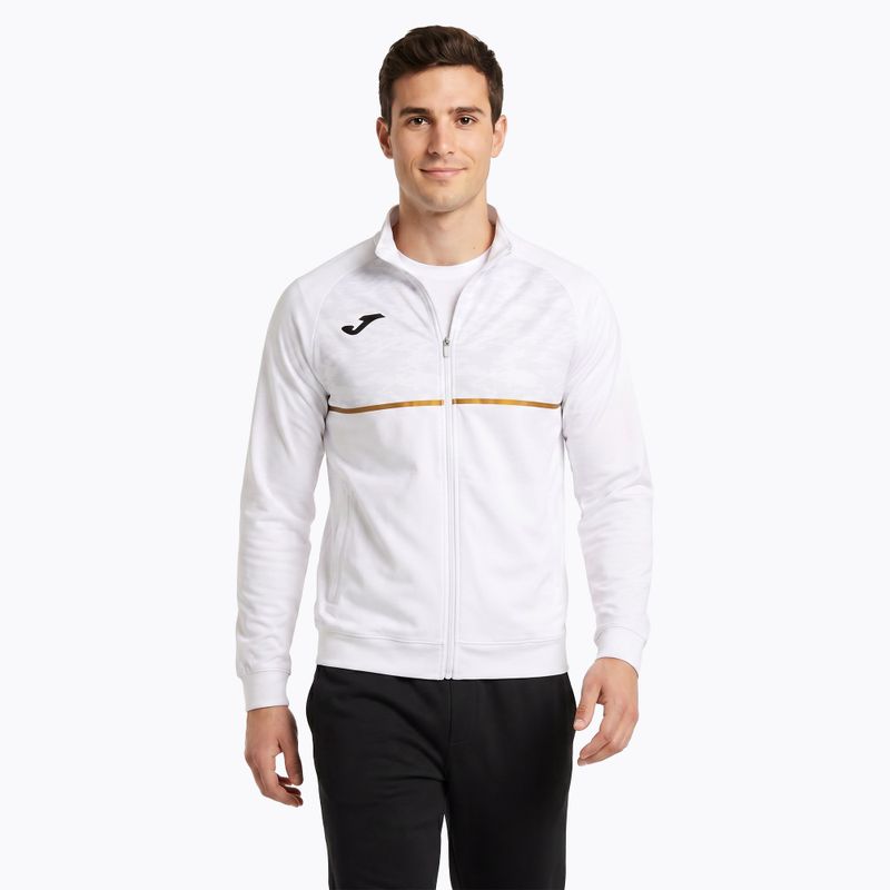 Felpa da running Joma Record III Full Zip da uomo, bianco 3