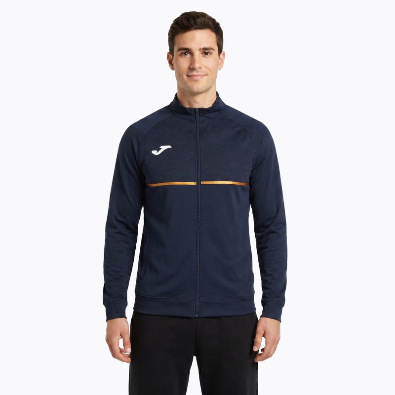 Felpa da running Joma Record III Full Zip da uomo, navy