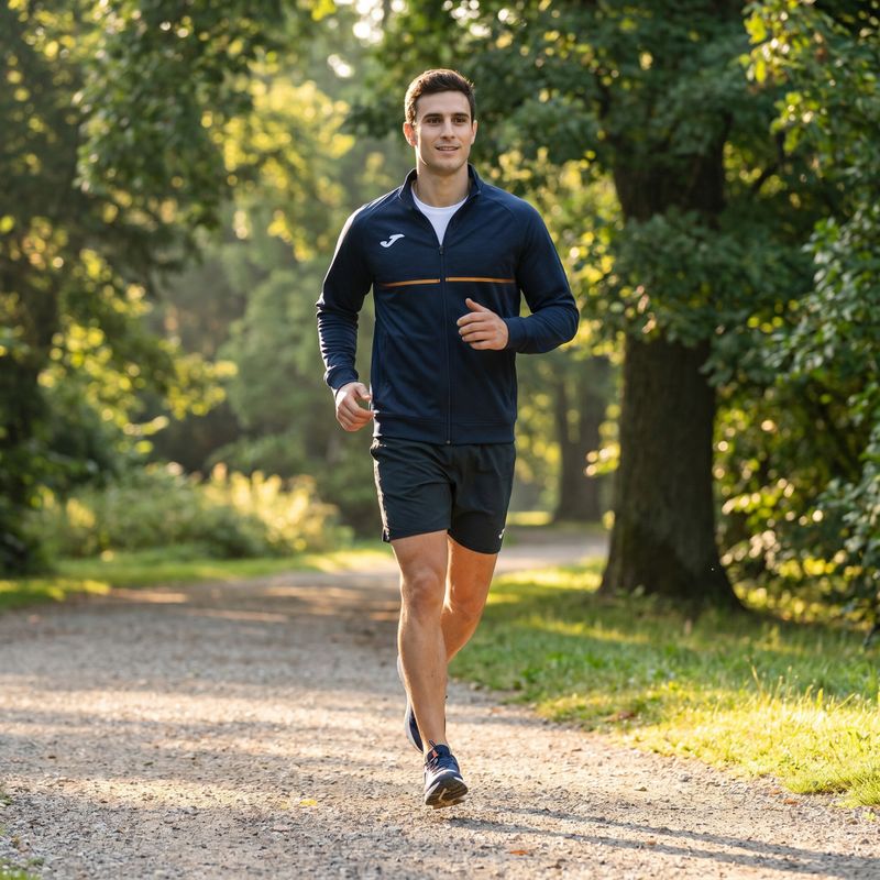 Felpa da running Joma Record III Full Zip da uomo, navy 7