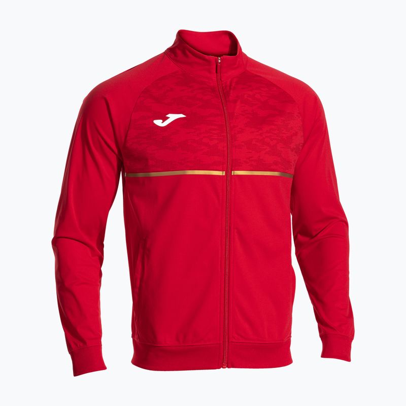 Felpa da running Joma Record III Full Zip da uomo, rosso
