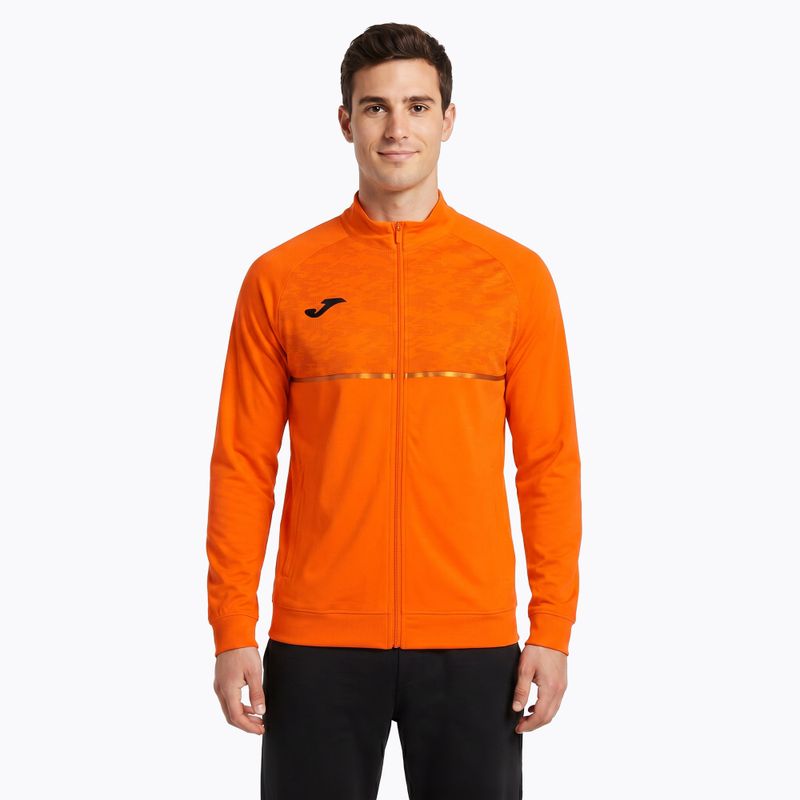 Felpa da running Joma Record III Full Zip da uomo, arancione