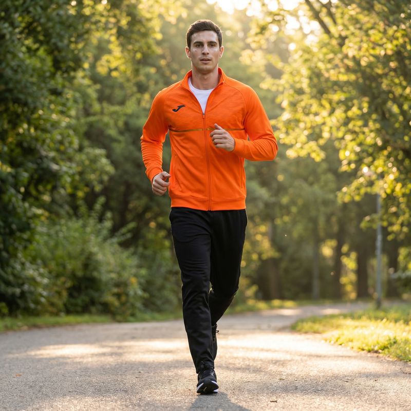 Felpa da running Joma Record III Full Zip da uomo, arancione 8