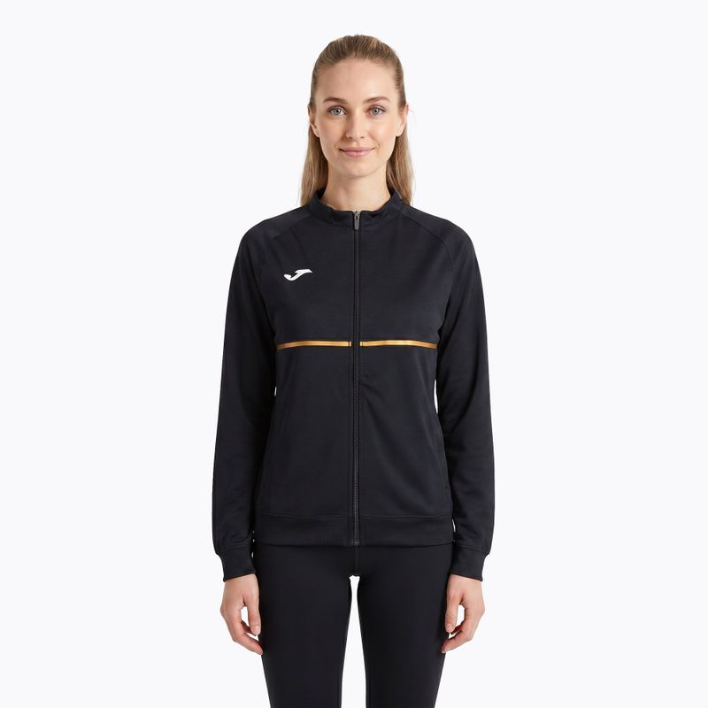 Felpa da running Joma Record III Full Zip da donna, nero