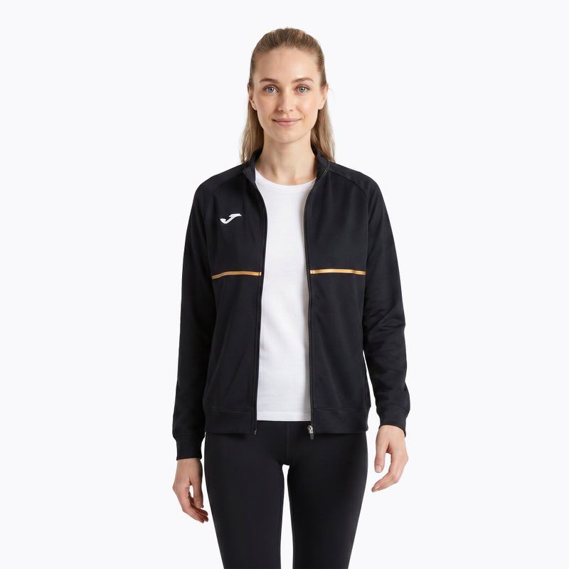 Felpa da running Joma Record III Full Zip da donna, nero 3