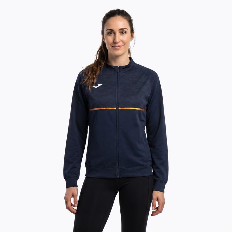 Felpa da running Joma Record III Full Zip donna navy