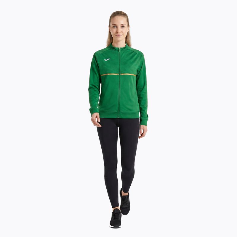 Felpa da corsa Joma Record III Full Zip verde da donna 2