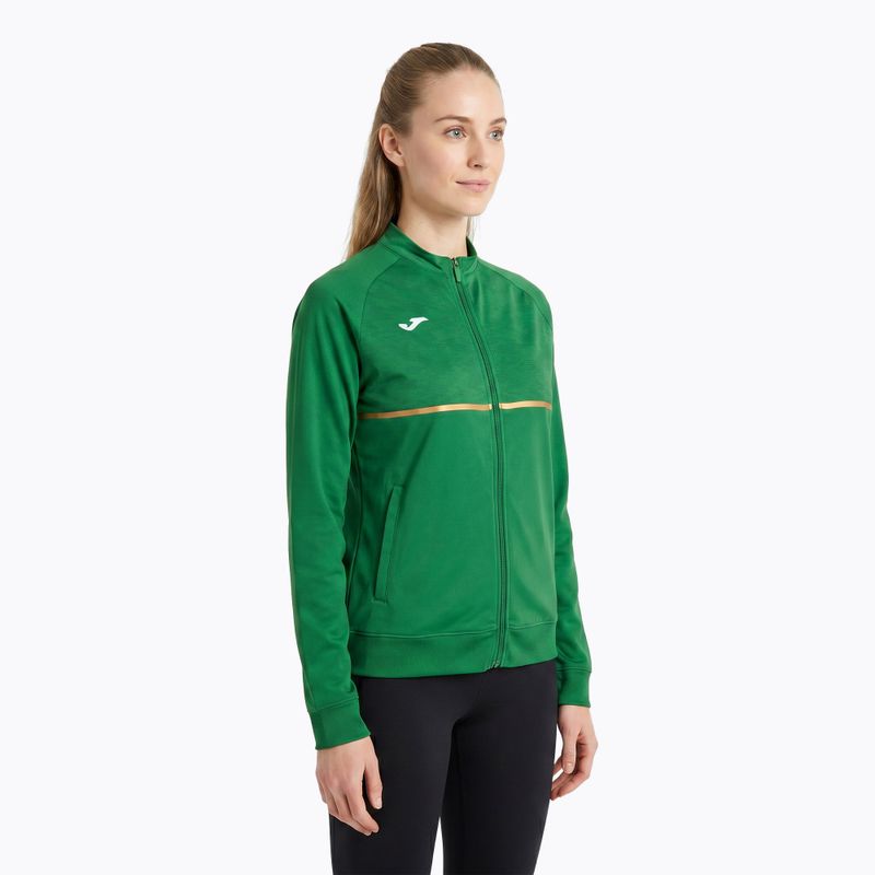 Felpa da corsa Joma Record III Full Zip verde da donna 3