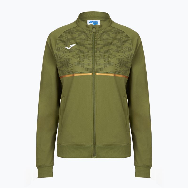 Felpa da corsa Joma Record III Full Zip verde da donna