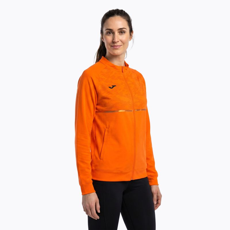 Felpa da running Joma Record III Full Zip da donna, arancione 2