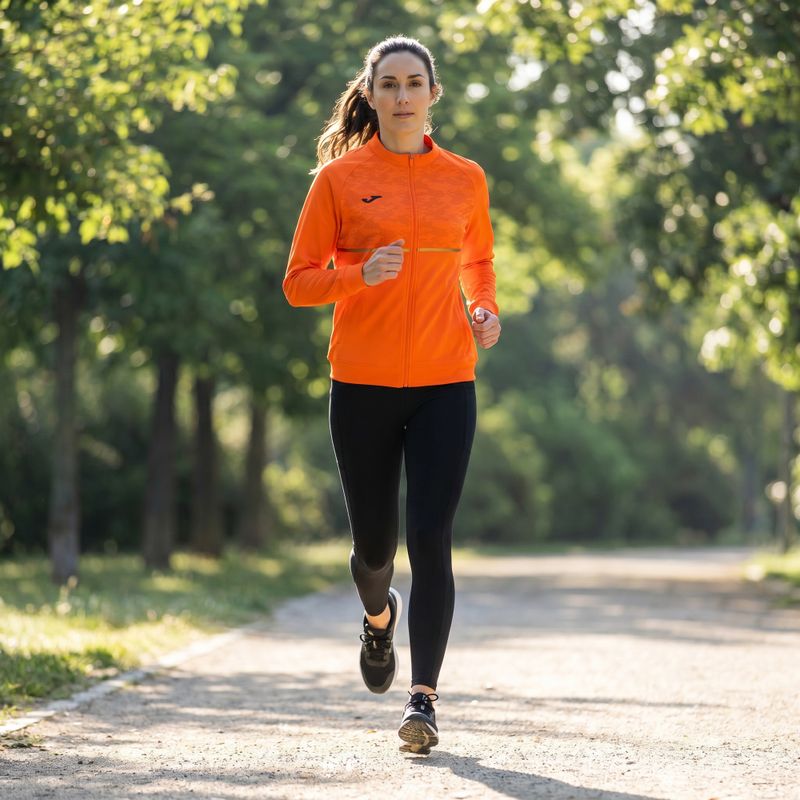 Felpa da running Joma Record III Full Zip da donna, arancione 6