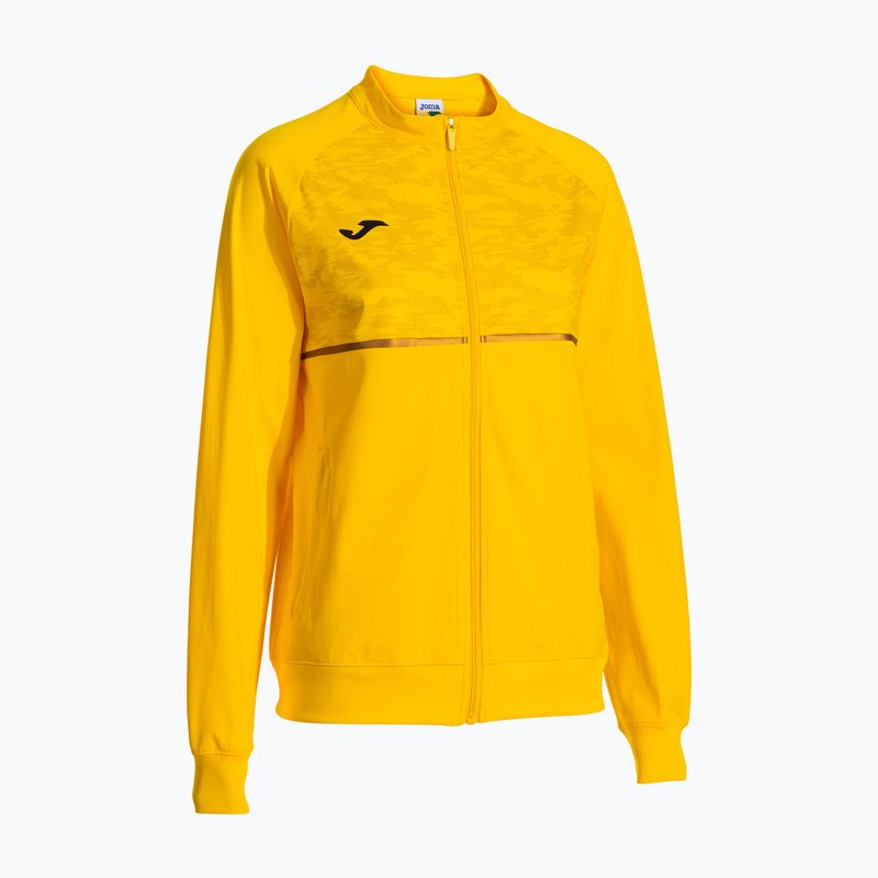 Felpa da running Joma Record III Full Zip da donna, giallo