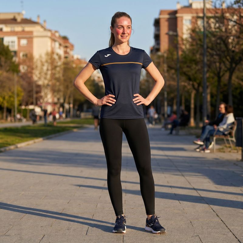 Maglia da corsa Joma Record III da donna, nero 6