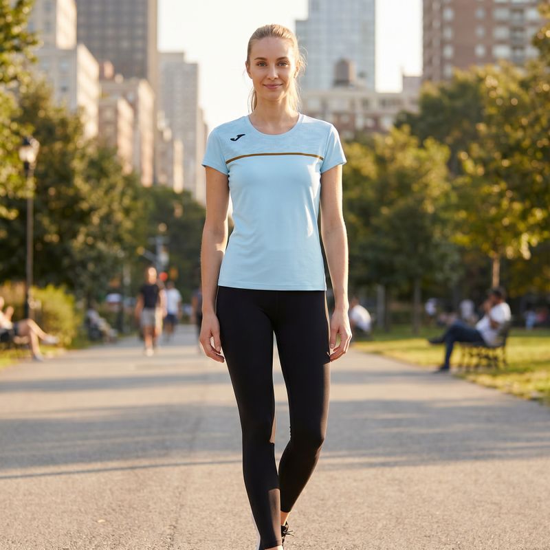 Maglia da corsa Joma Record III donna blu chiaro 6