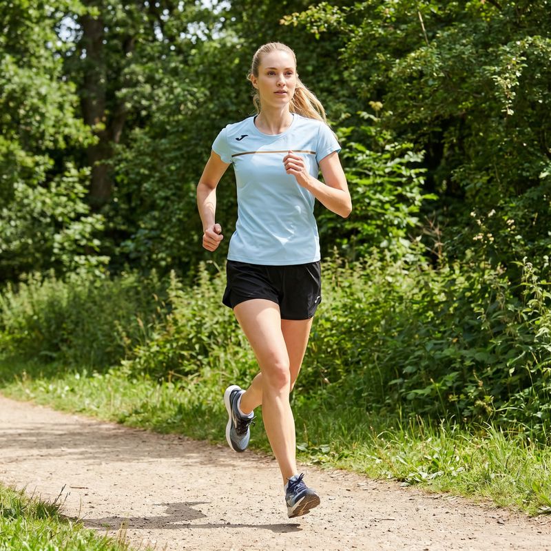 Maglia da corsa Joma Record III donna blu chiaro 8