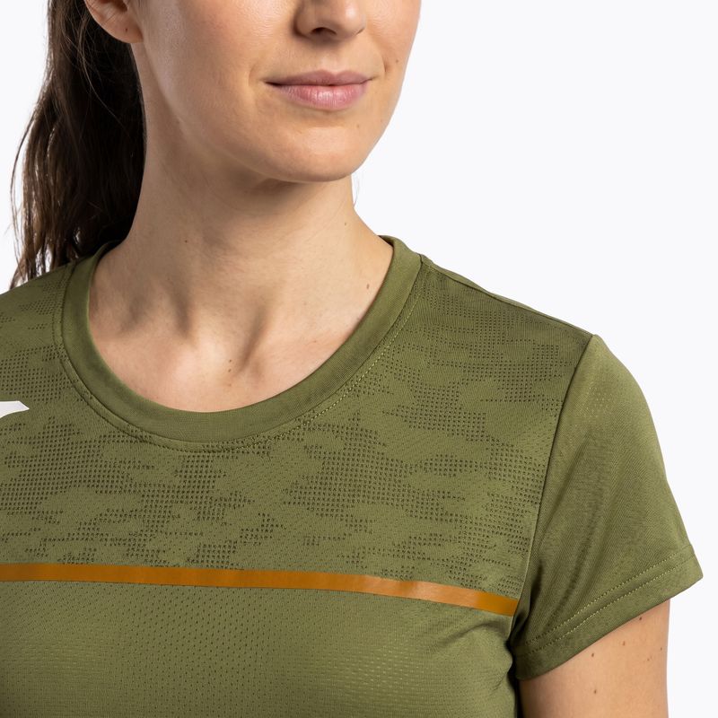 Maglia da corsa Joma Record III da donna, color kaki 4