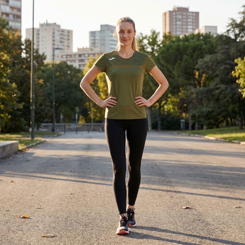 Maglia da corsa Joma Record III da donna, color kaki 6