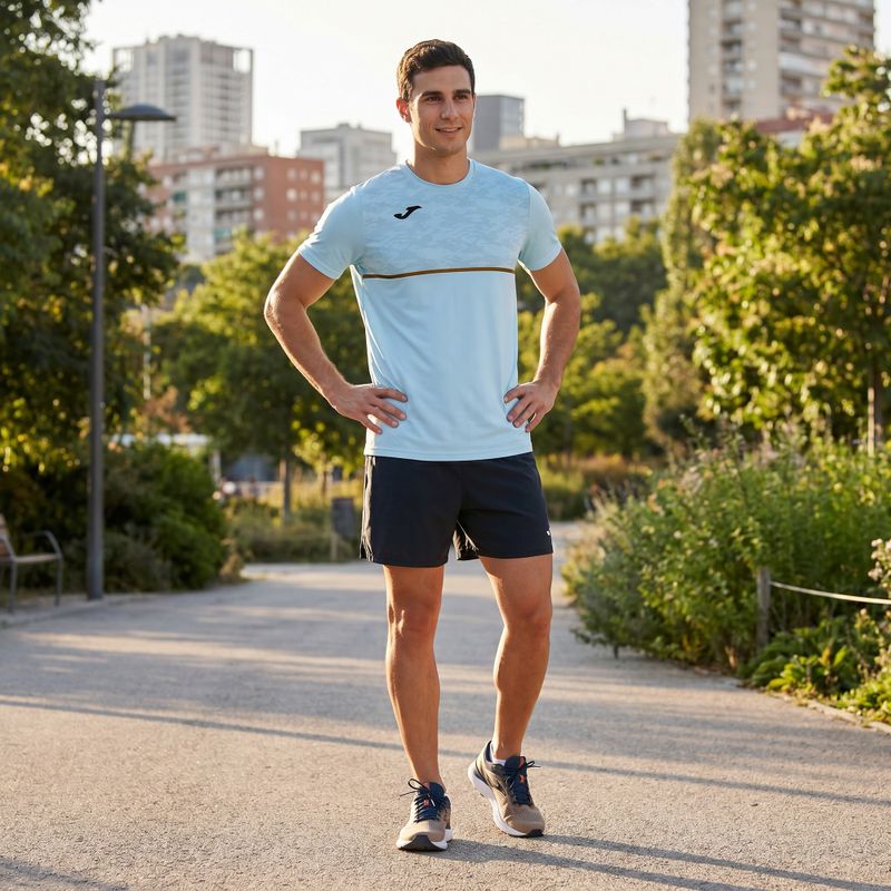 Maglia da corsa Joma Record III uomo blu chiaro 4