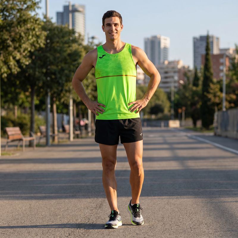 Maglietta da corsa Joma Record III fluor verde uomo 5