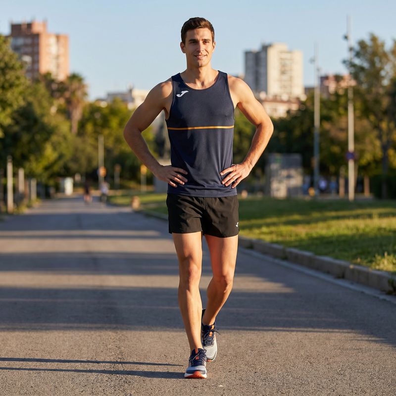 Maglia da corsa Joma Record III da uomo, nero 6