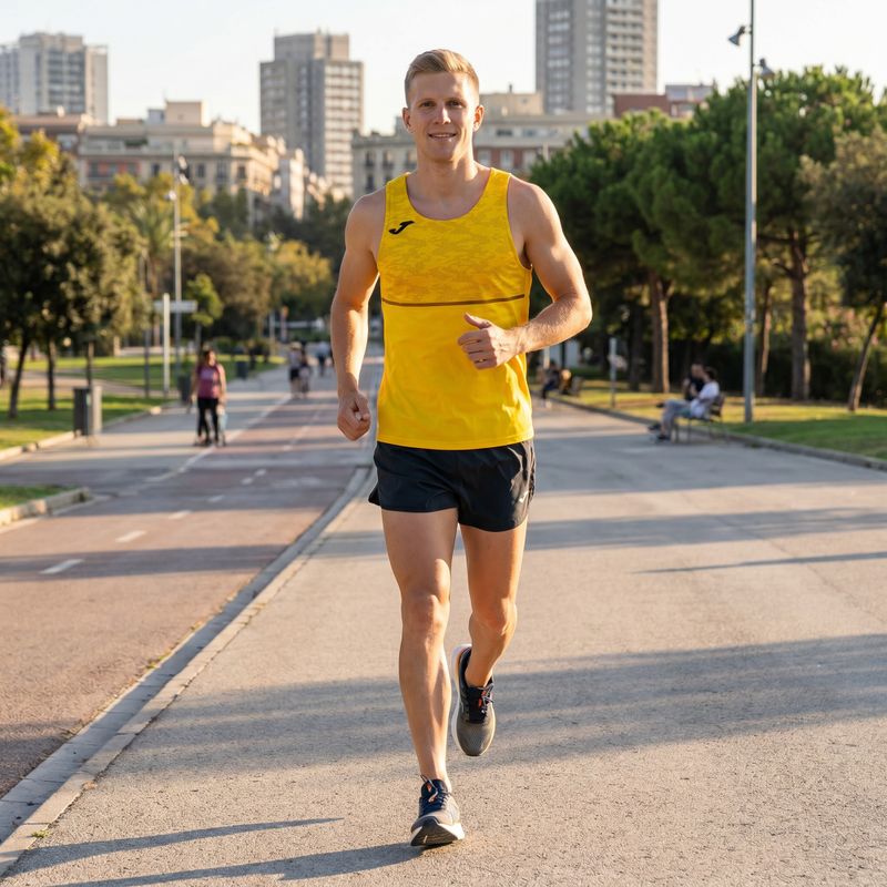 Maglia da corsa Joma Record III da uomo, giallo 8