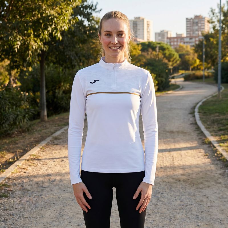 Felpa da running Joma Record III donna, bianco 8