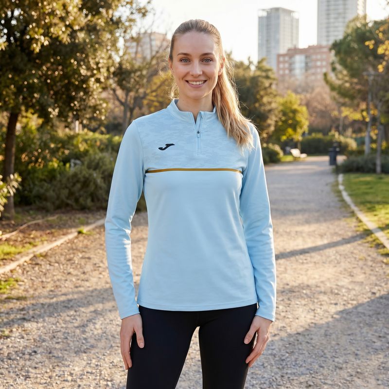Felpa da running Joma Record III donna blu chiaro 5