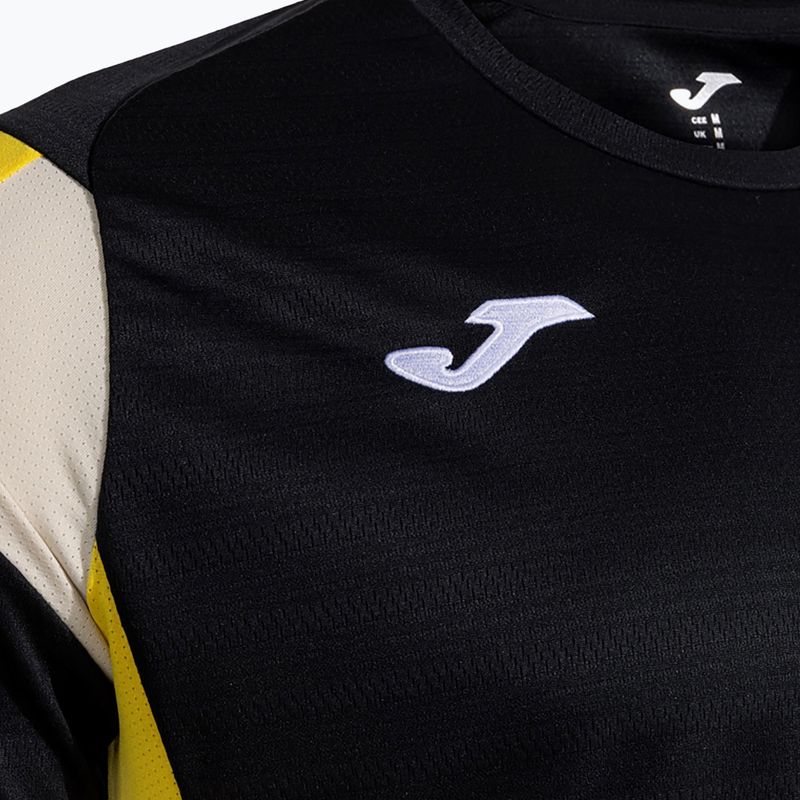 Maglietta Joma Montreal uomo nero/giallo 3