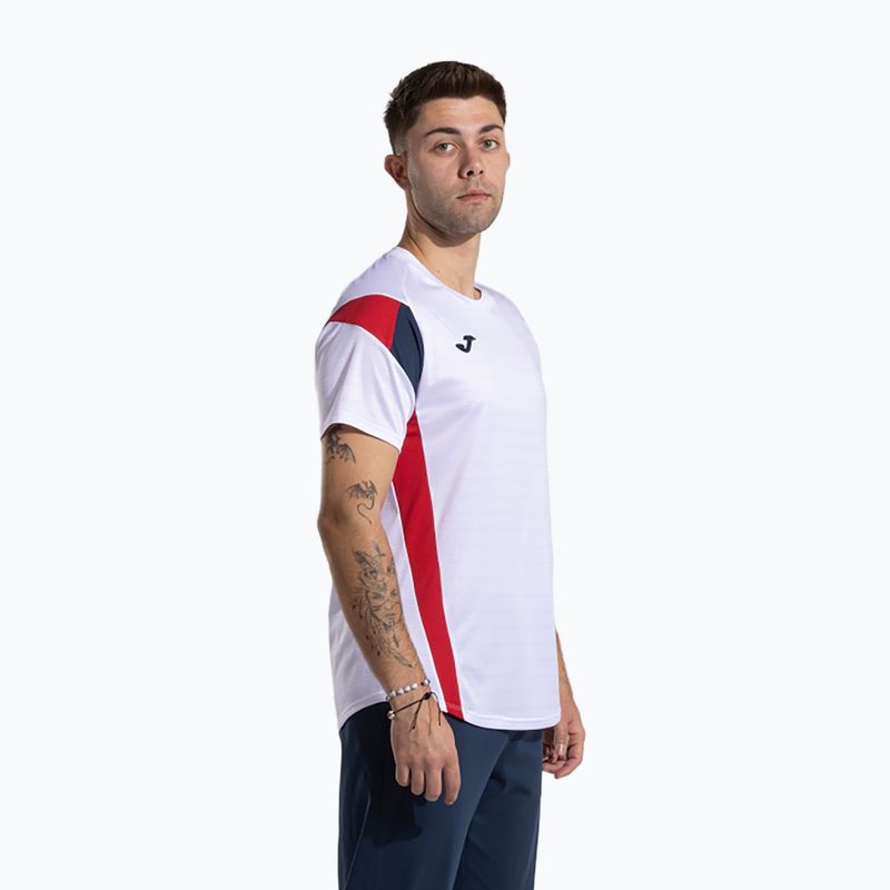 Maglietta Joma Montreal uomo bianco/rosso 3