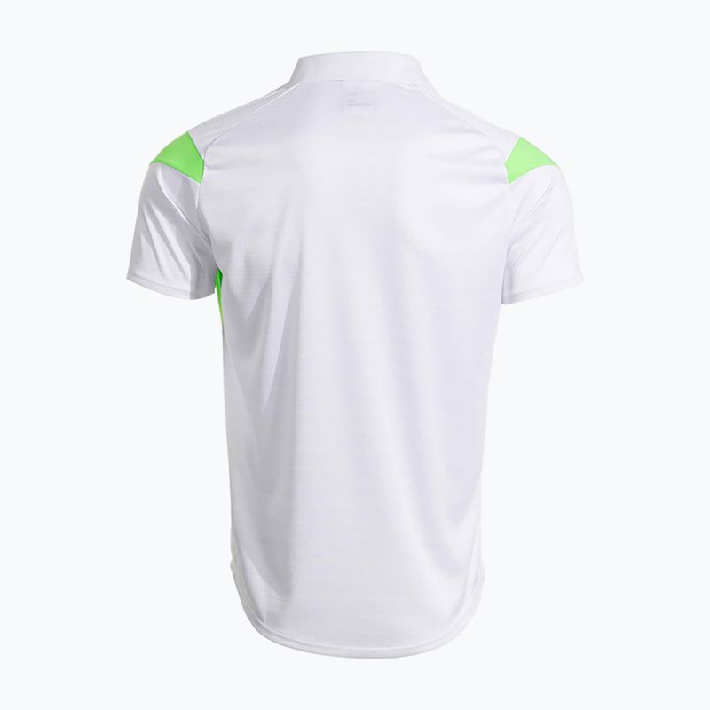 Camicia da tennis da uomo Joma Montreal bianco/verde fluoro 3