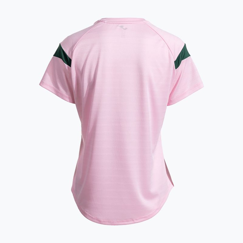 Maglietta da tennis da donna Joma Montreal rosa/verde 3