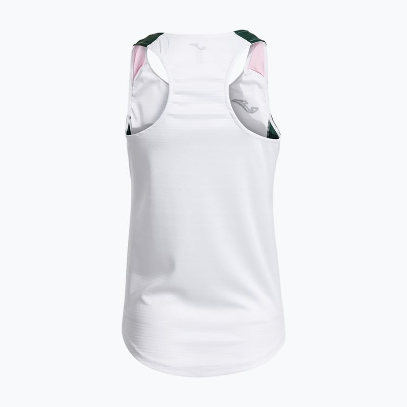 Maglietta da tennis da donna Joma Montreal bianco/verde 2