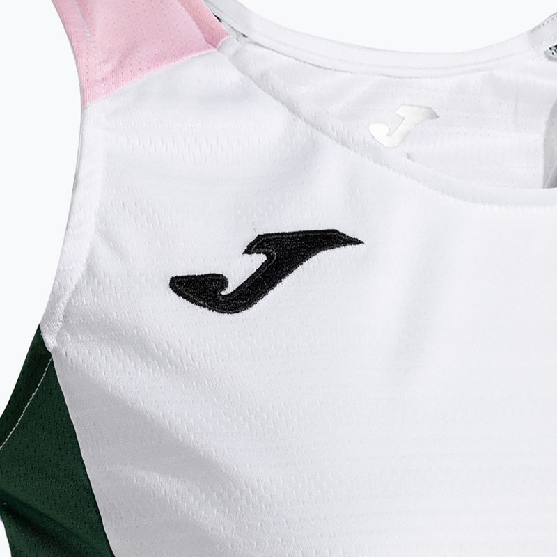 Maglietta da tennis da donna Joma Montreal bianco/verde 3