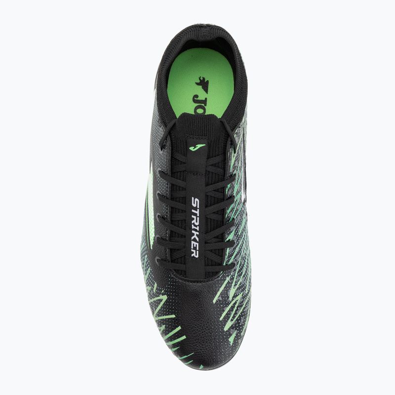 Scarpe da calcio Joma Striker Top FG da uomo, nero/verde 5