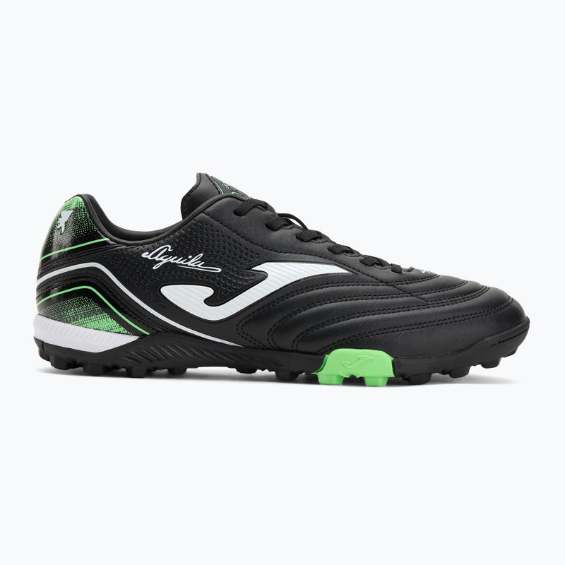 Scarpe da calcio Joma Aguila TF da uomo, nero/verde fluoro 2