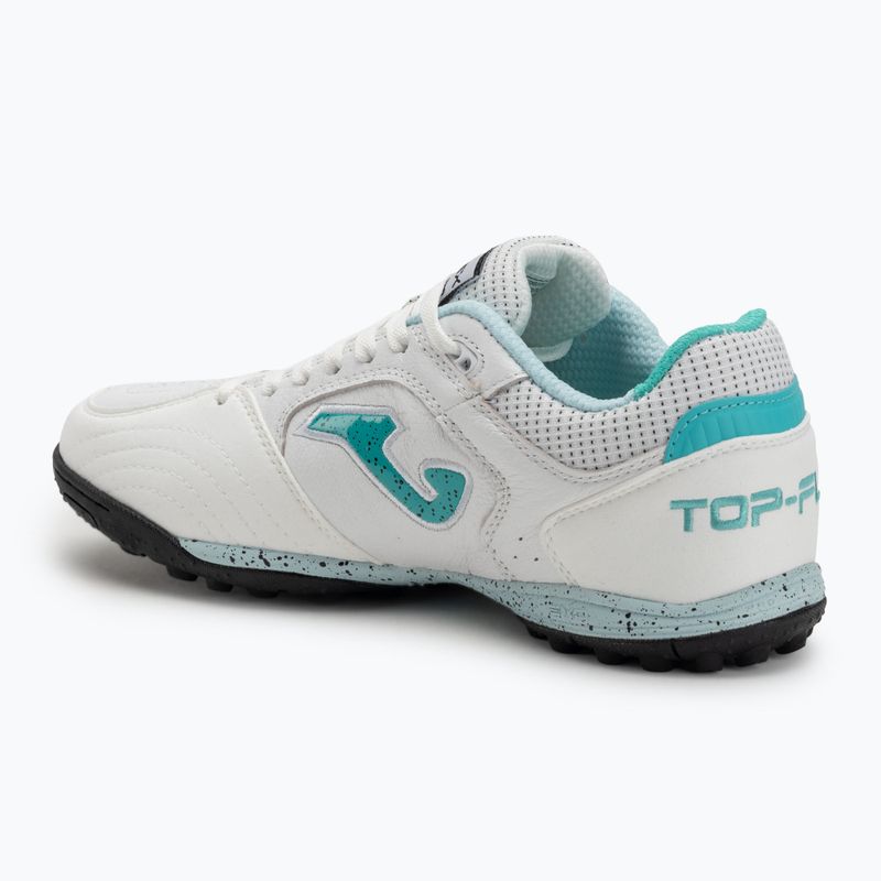 Scarpe da calcio da uomo Joma Top Flex TF bianco/turchese 3