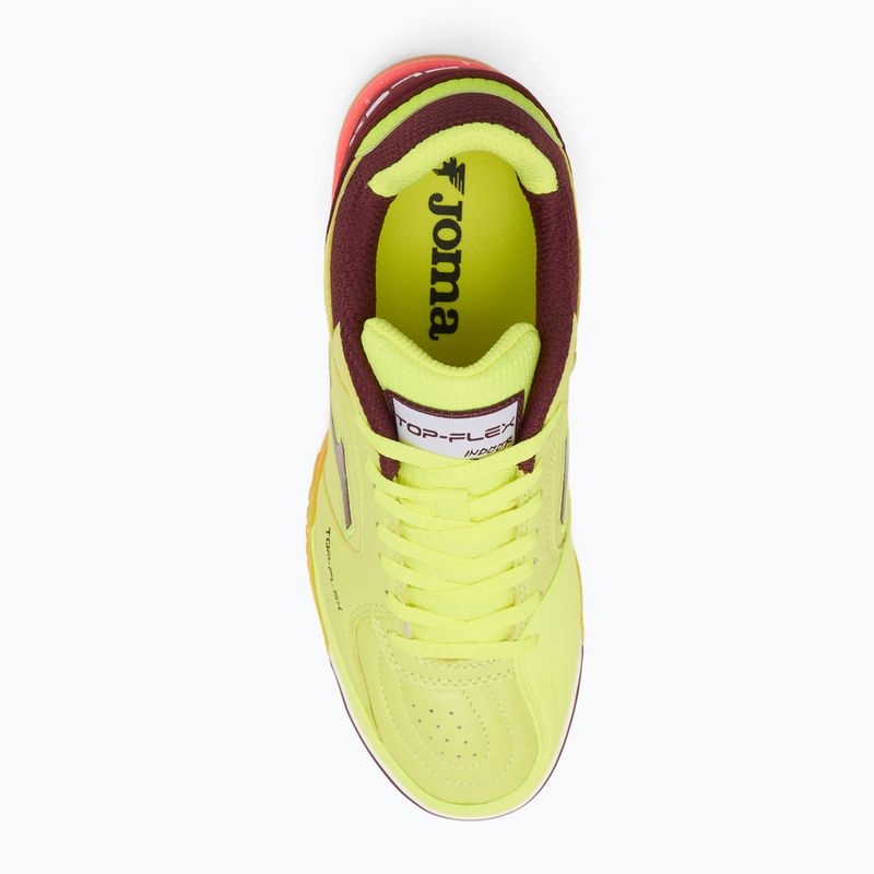 Scarpe da calcio da uomo Joma Top Flex IN fluor giallo/viola 5