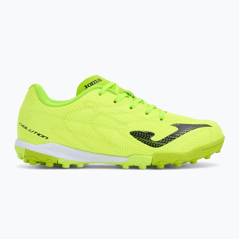 Scarpe da calcio per bambini Joma Evolution Jr TF fluor green 2