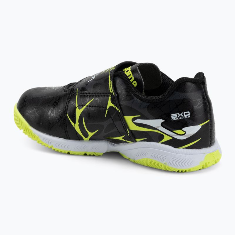 Scarpe da calcio per bambini Joma Super Copa Jr IN nero/giallo focato 3