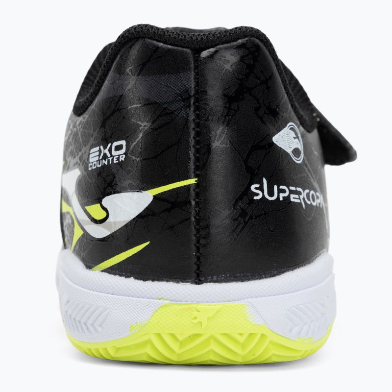 Scarpe da calcio per bambini Joma Super Copa Jr IN nero/giallo focato 6