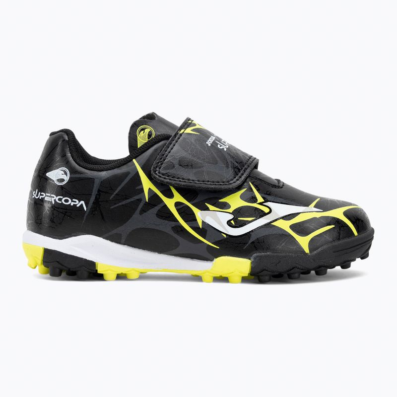 Scarpe da calcio Joma Super Copa Jr TF per bambini nero / giallo fluor 2